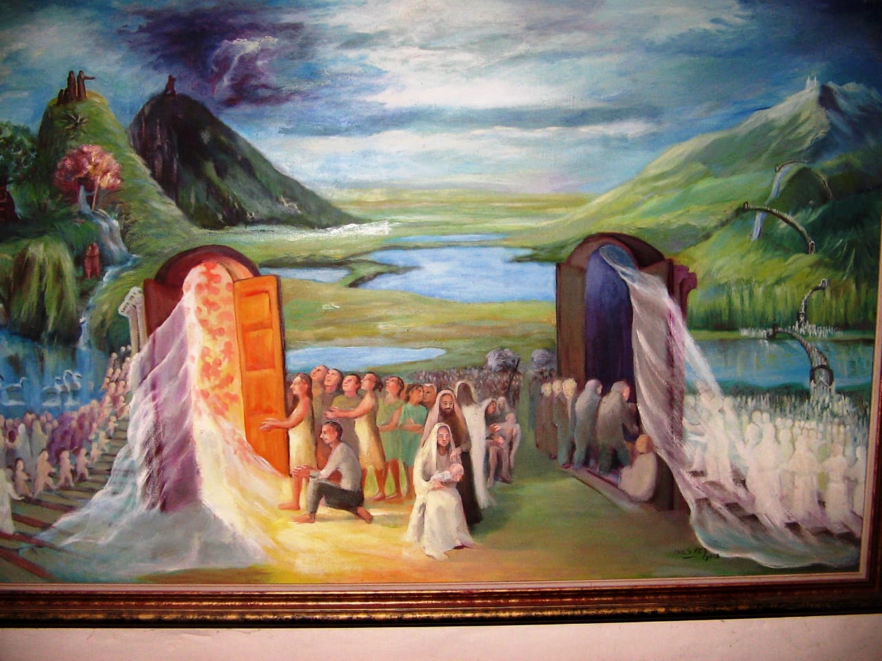 Las dos puertas — Óleo sobre lienzo por Inés Villa
