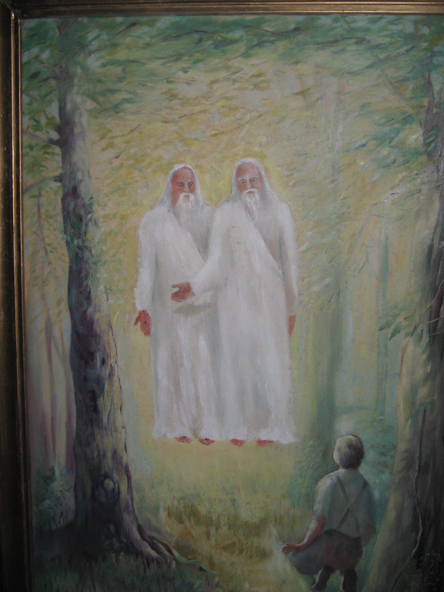Aparición en el bosque — Óleo sobre lienzo por Inés Villa